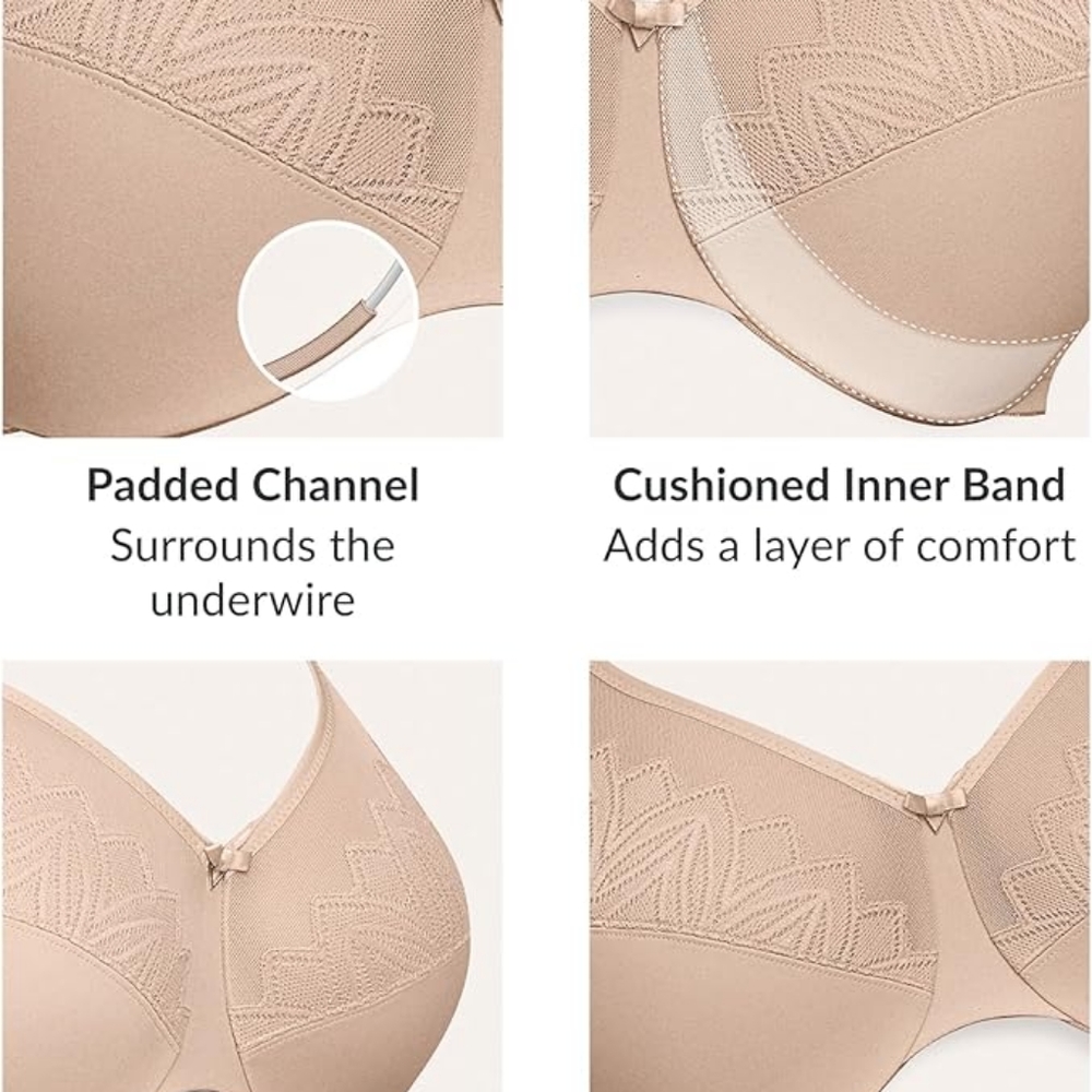 Glamorise Women's Plus Size Wonderwire Minimizer Bra Underwire #9003 - Picture 5 of 9